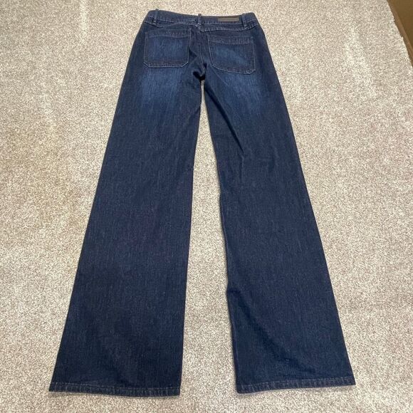 Christopher denim womens wide leg jean sz 4 low rise blue jeans soft denim Y2K - Picture 2 of 12